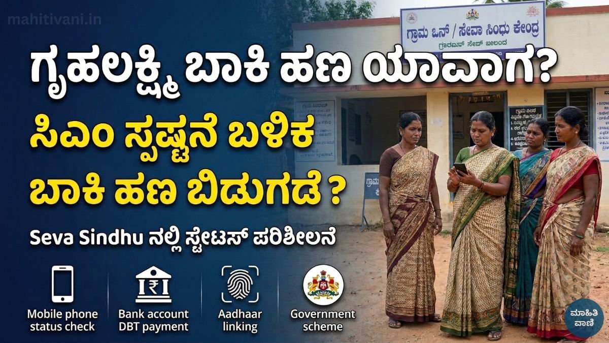 Gruha Lakshmi pending money status check in Karnataka
