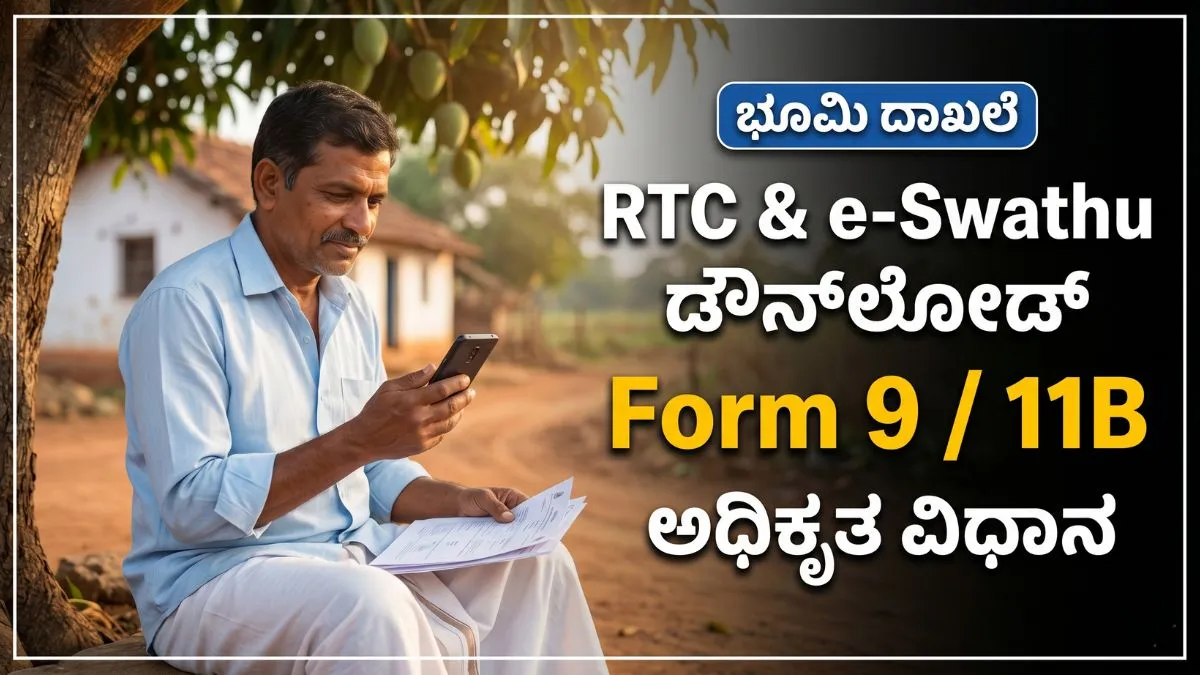 ರೈತ ಮೊಬೈಲ್‌ನಲ್ಲಿ ಭೂಮಿ RTC ಡೌನ್‌ಲೋಡ್ ಮಾಡುತ್ತಿದ್ದಾರೆ